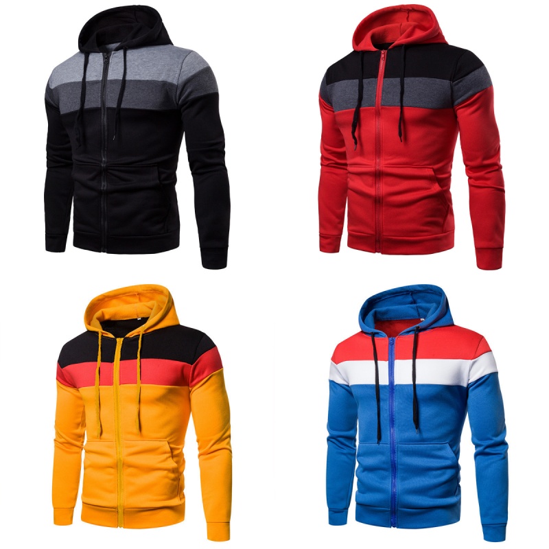 Street Fashion Fall 2025 - 2025 Men's Patchwork Hoodie Outdoor Casual