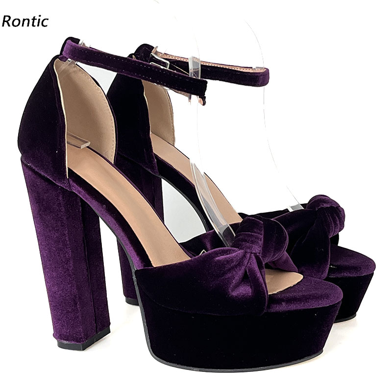 Chunky Sneaker Platform - Rontic Handmade Women Platform Sandals Ankle