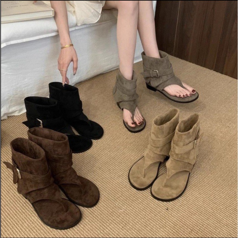 Street Fashion Dress - 2025Spring Clip Toe Flats Sandals Summer