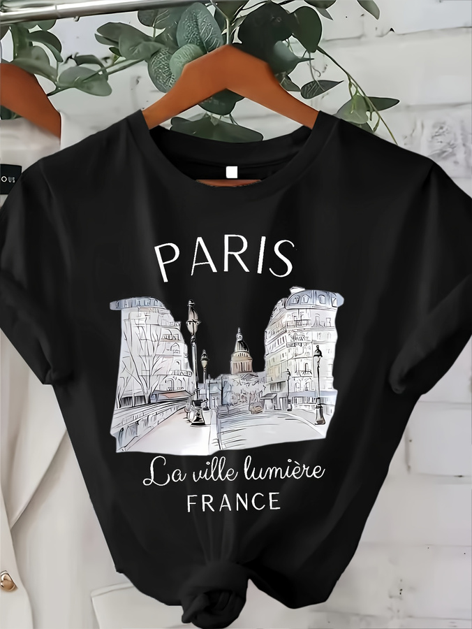 Street Fashion Paris 2025 - Y2k T Shirt Paris Women Print