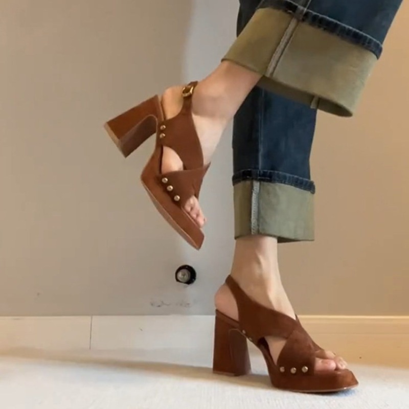 Chunky Sneaker Platform - 2026 New Niche Chunky High-heeled Open-toe