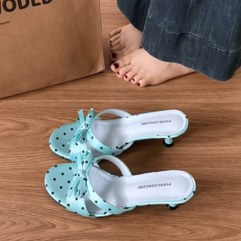 Street Fashion Dress - Street Style Satin Butterfly-knot Women Slippers