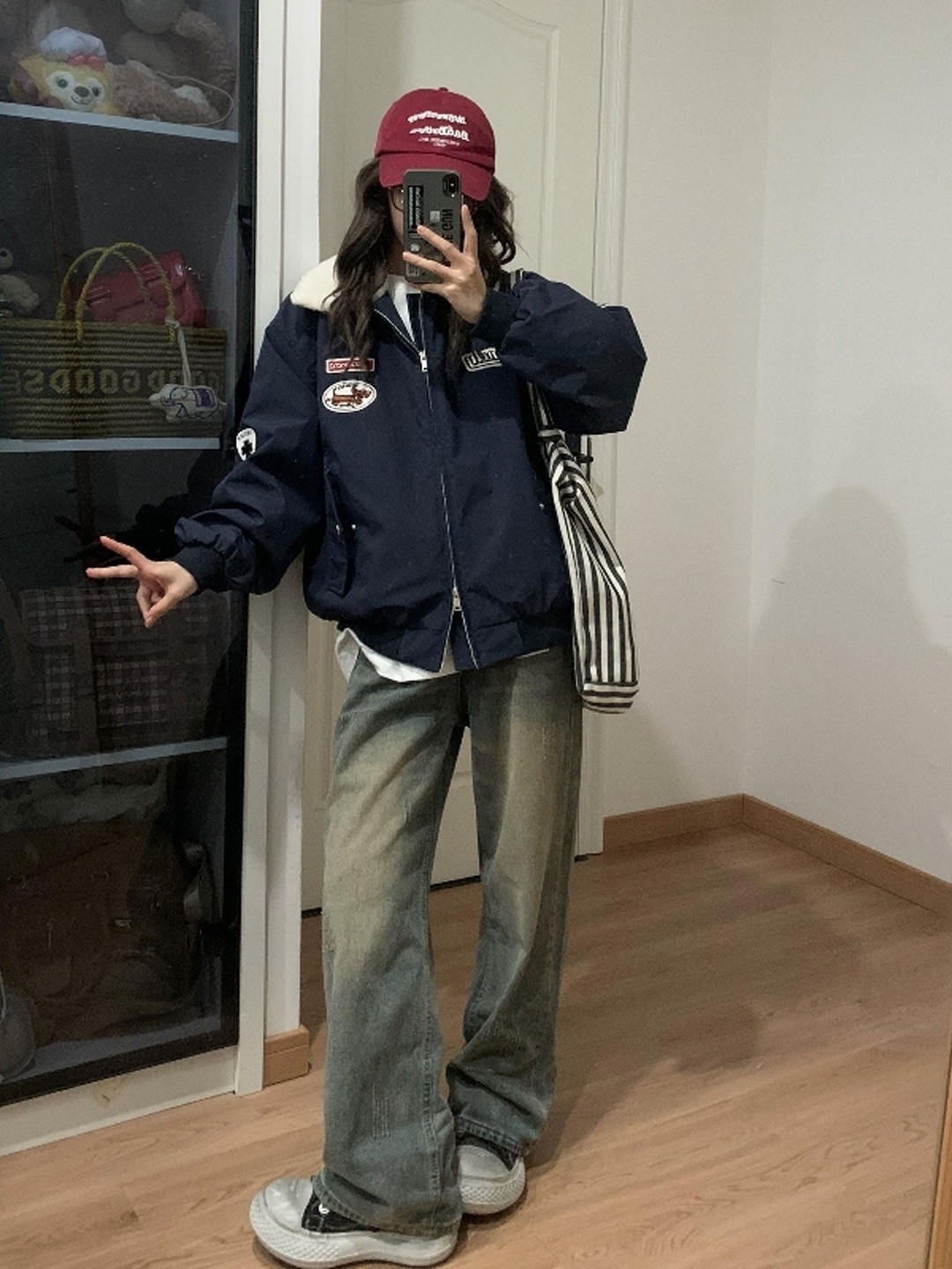 Street Fashion Look - Lamb Wool Jacket Autumn Woman Elastic