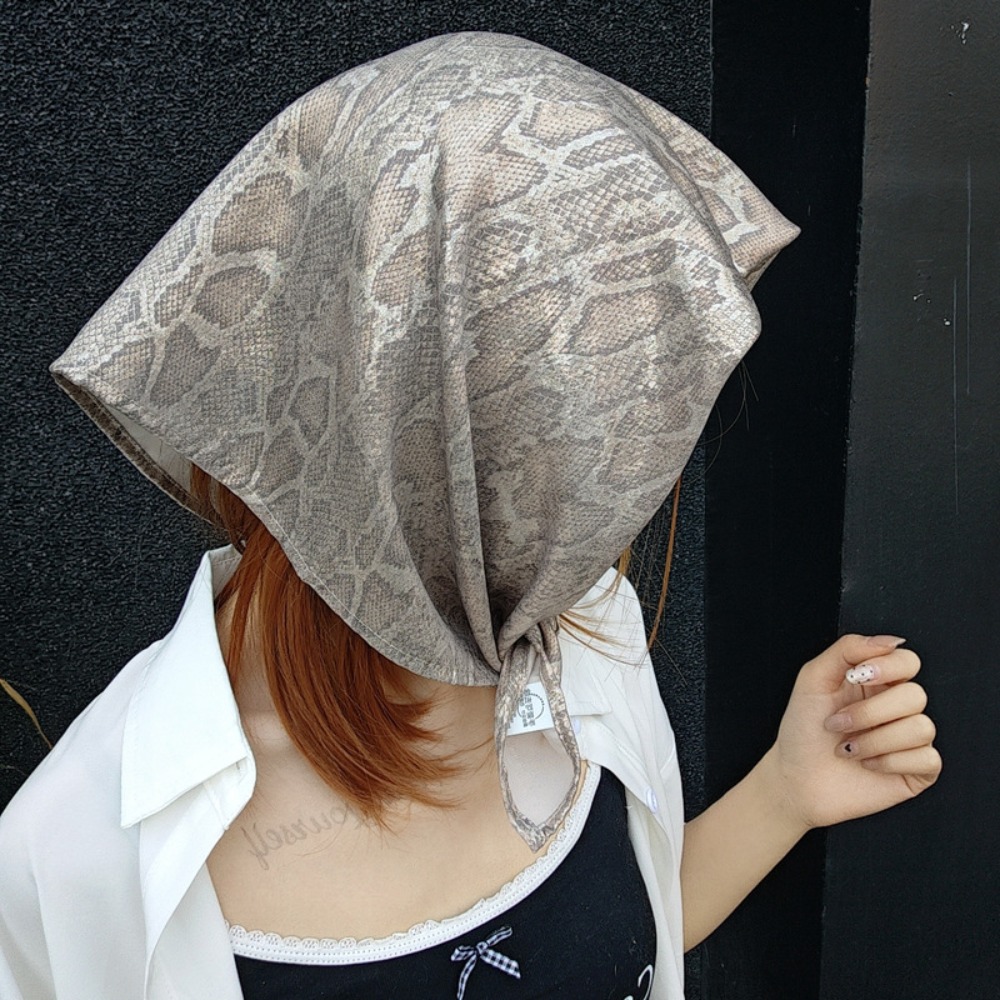 Street Fashion Baggy - Headwear Y2K Snake Print Hair Scarf