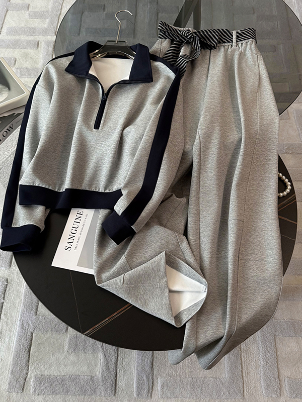 Street Fashion Jacket - Street Style Casual Sportswear Set Women's