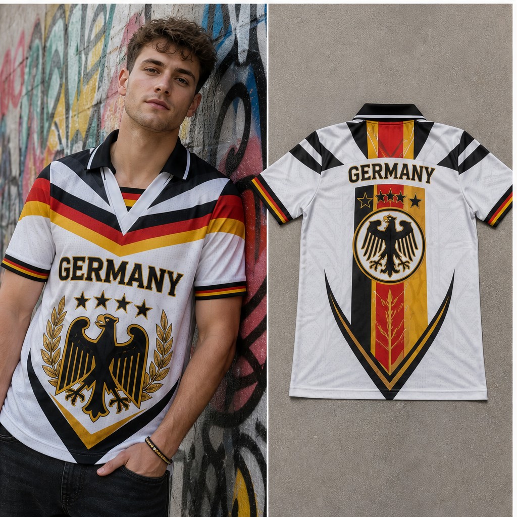 Street Fashion Germany - Mens Germany Eagle Crest Shield Graphic