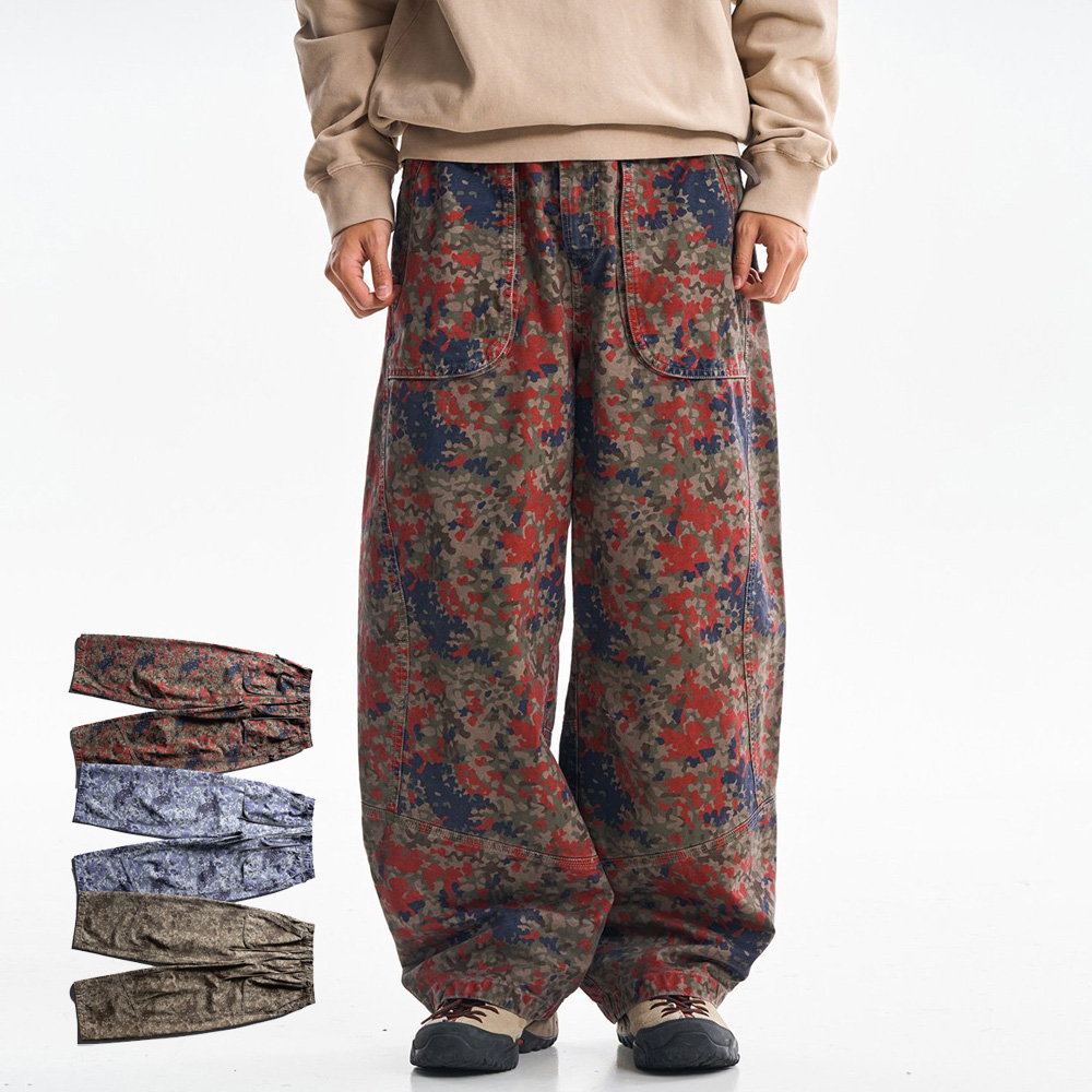 Street Fashion Baggy - High Quality Print Cotton Cargo Pants