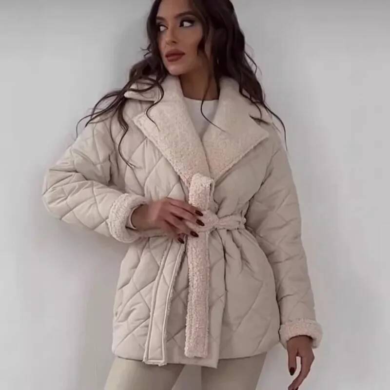 Elegant Quilted With Faux Fur  - Street Fashion Fall 2025 评论和价格