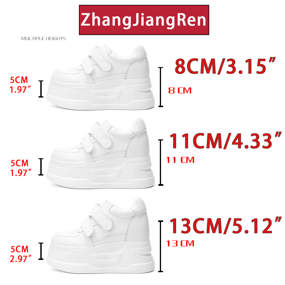 ZJR 8-13cm Women's Inner Lift  - Chunky Sneaker Platform 评论和价格
