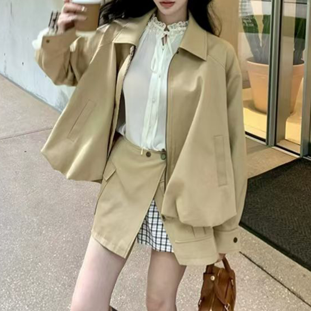TWOTWINSTYLE Khakl Spliced Poc - Street Fashion Jacket 评论和价格