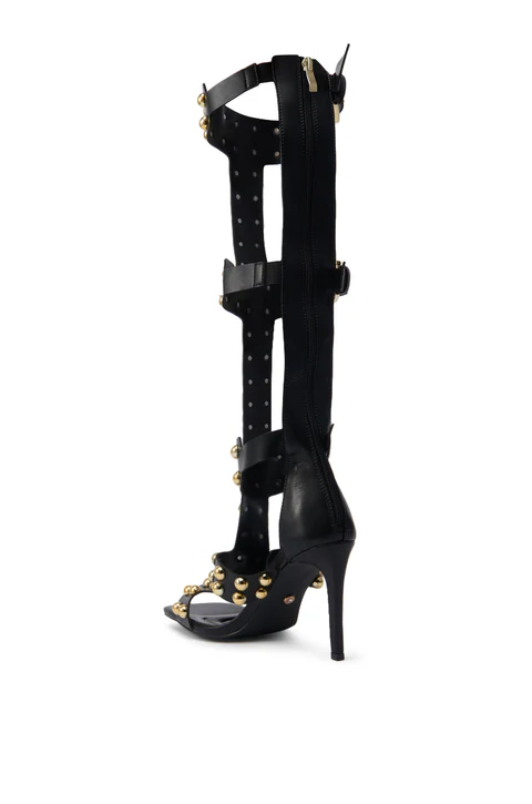 Women's Black Gladiator Sandal - Street Fashion Dress 评论和价格