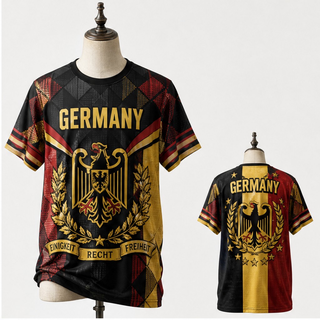 Mens Germany Round Neck T Shir - Street Fashion Germany 评论和价格