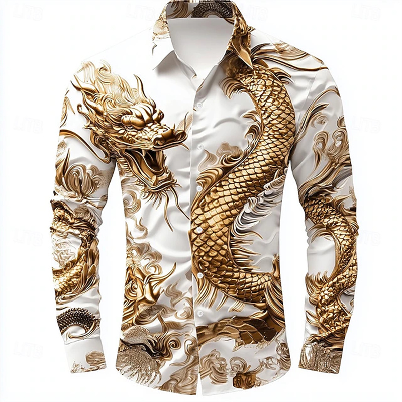 Men's Shirt Long Sleeve Shirt  - Street Fashion Shanghai 评论和价格