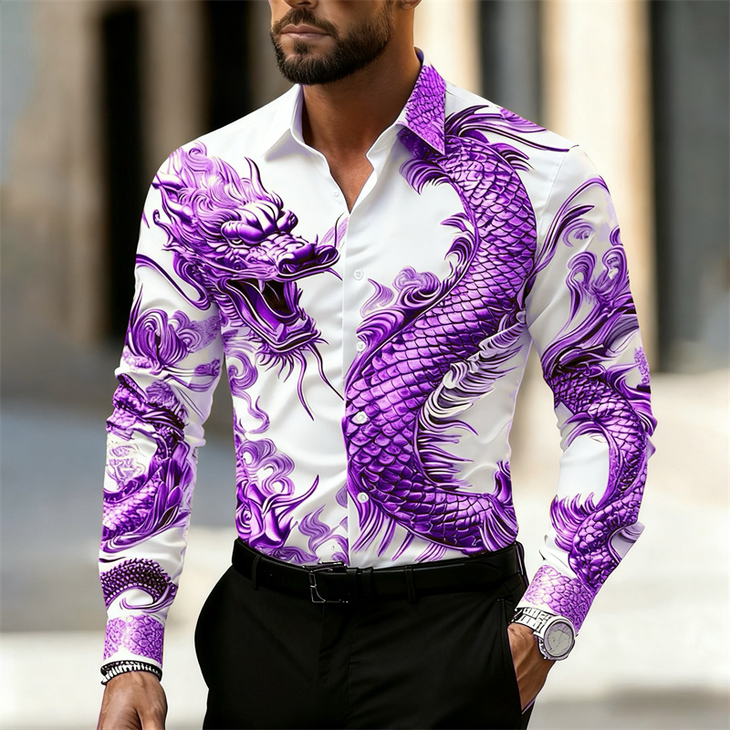 Men's Shirt Long Sleeve Shirt  - Street Fashion Shanghai 评论和价格