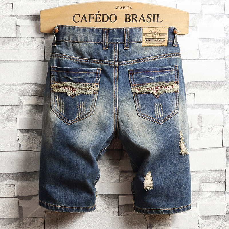 Ripped Hip-hop Denim Shorts Me - Street Fashion Baggy 评论和价格