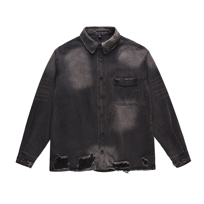 Men's High Street Ripped Jeans - Street Fashion Jacket 评论和价格