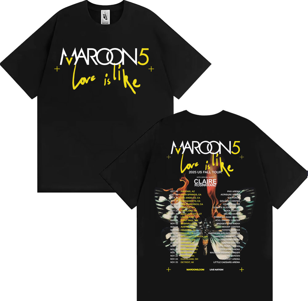 Band Maroon 5 Love Is Like US  - Street Fashion Fall 2025 评论和价格