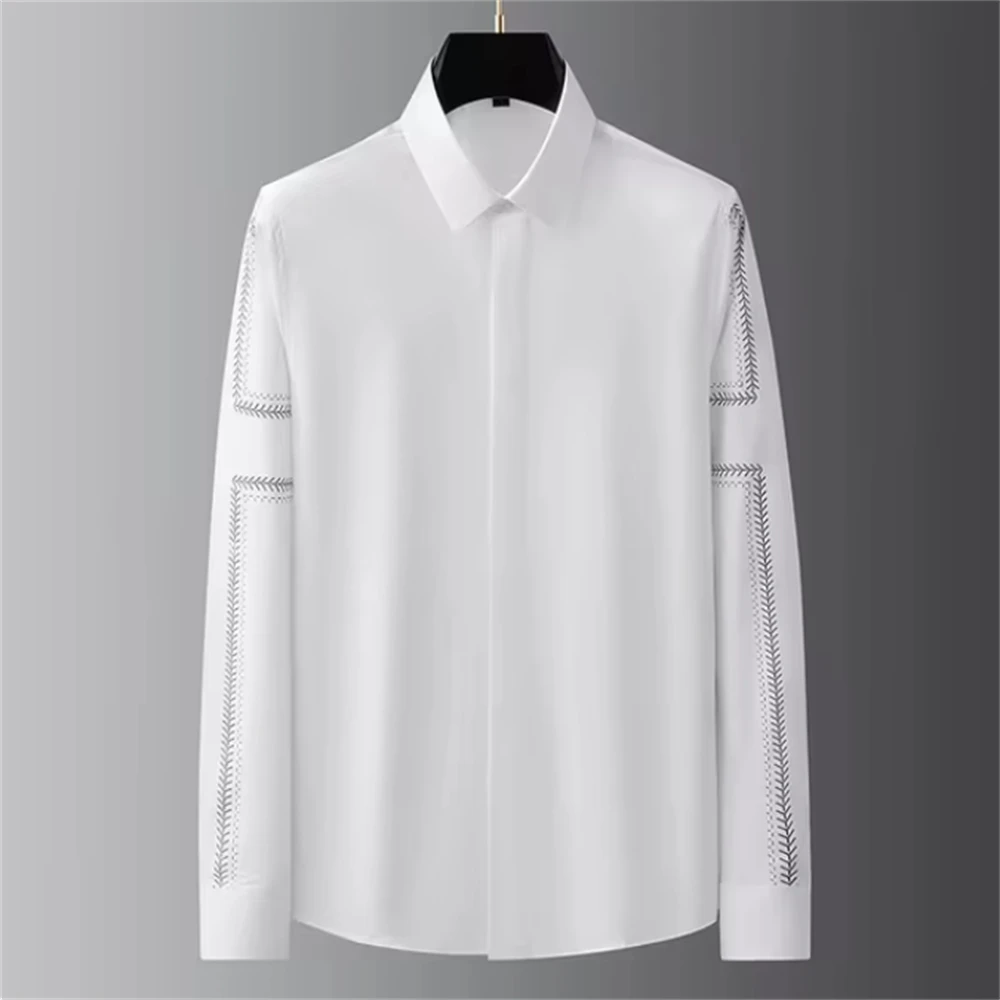 Luxury basic shirt men's long  - Street Fashion Shanghai 评论和价格