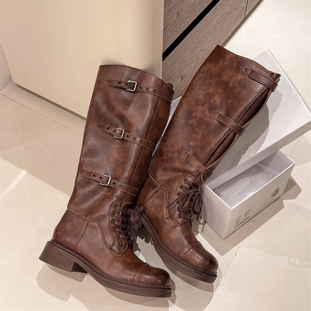 Women's Knee High Boots Vintag - Street Fashion Designer 评论和价格
