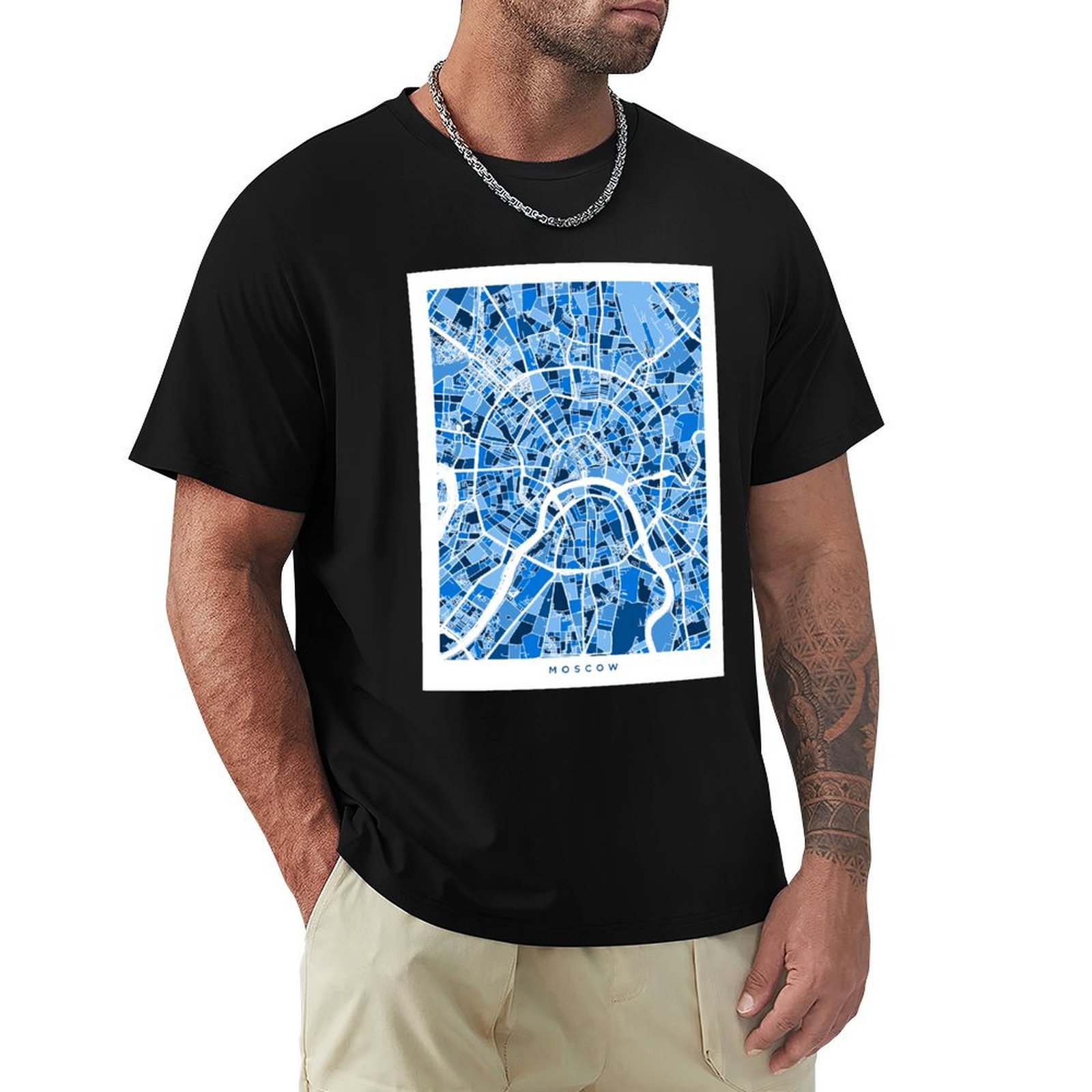 Moscow City Street Map T-Shirt - Street Fashion Moscow 评论和价格