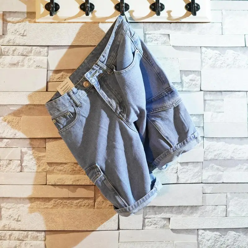Loose Straight Short Jeans Pan - Street Fashion Baggy 评论和价格