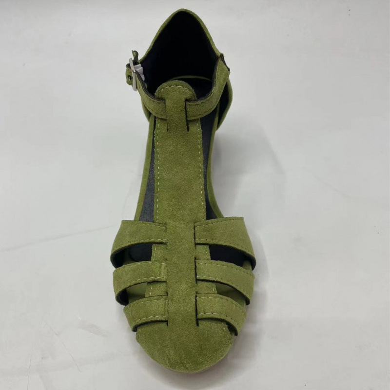 Women's Green Suede Kitten Hee - Street Fashion Dress 评论和价格