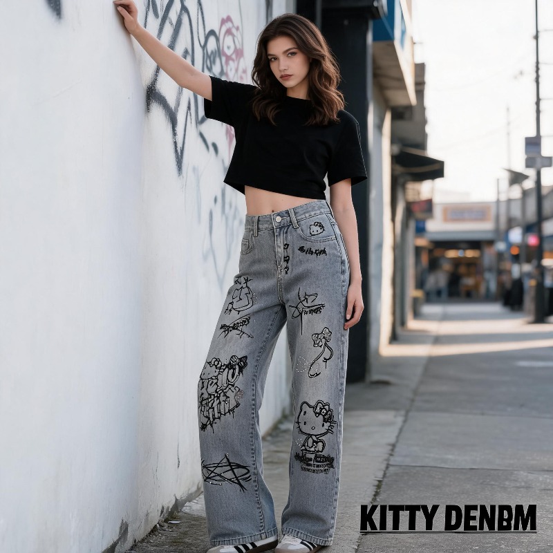 Cute Keiokitty Rhinestone Graf - Street Fashion Model 评论和价格