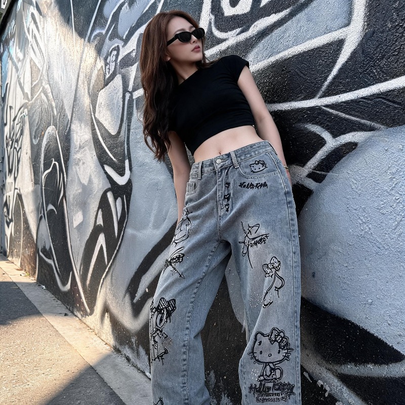 Cute Keiokitty Rhinestone Graf - Street Fashion Model 评论和价格