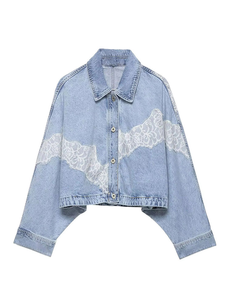 HH Elegant Women Blue Denim Ja - Street Fashion Jacket 评论和价格