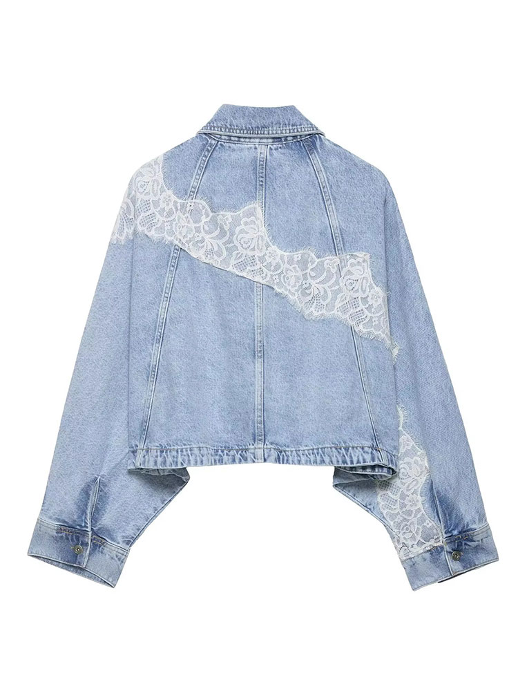 HH Elegant Women Blue Denim Ja - Street Fashion Jacket 评论和价格