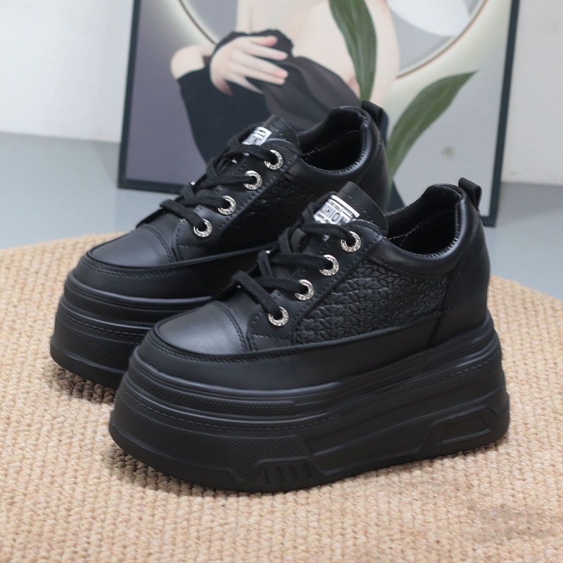 2026 New 10CM Genuine Leather  - Chunky Sneaker Platform 评论和价格