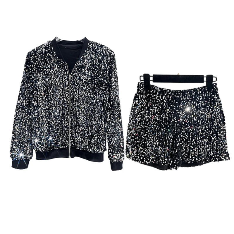 Premium Sequined Coat Women's  - Street Fashion Jacket 评论和价格