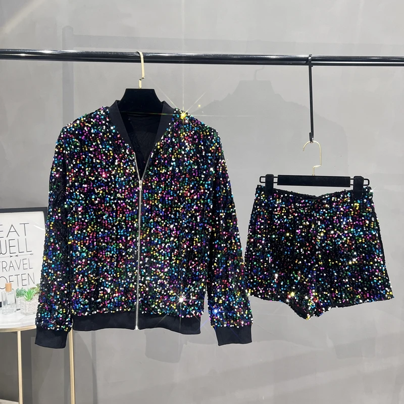 Premium Sequined Coat Women's  - Street Fashion Jacket 评论和价格