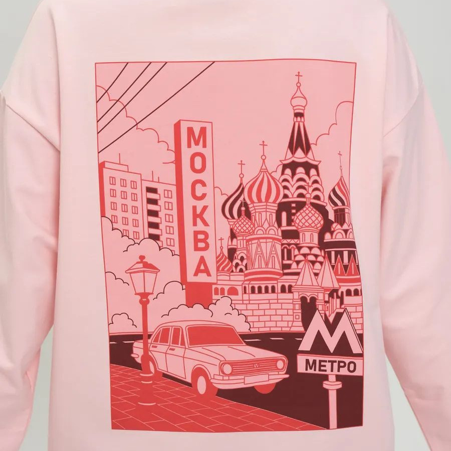 Moscow Cityscape Print Long Sl - Street Fashion Moscow 评论和价格