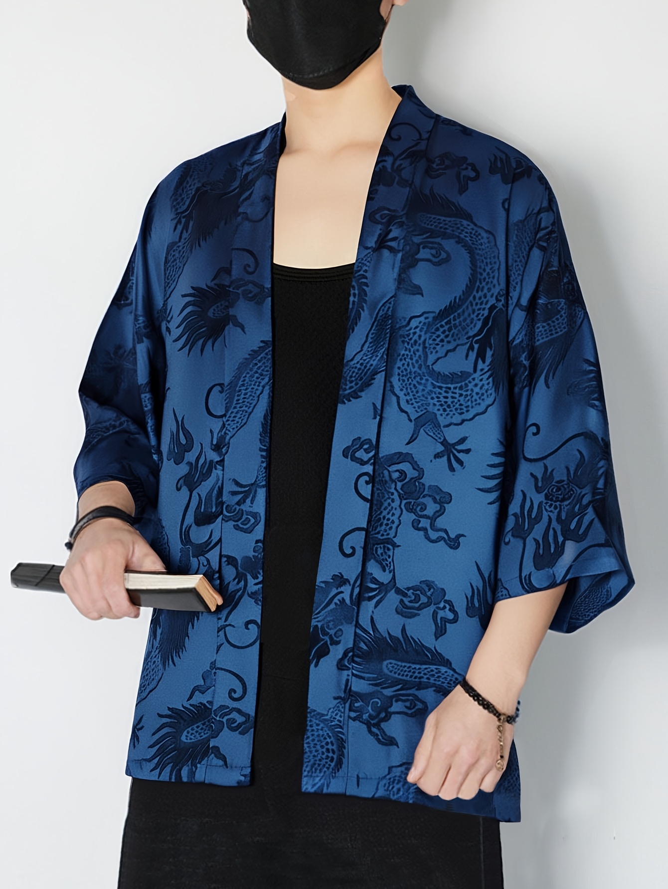 2026 Summer Men's Kimono 3D Pr - Street Fashion Designer 评论和价格