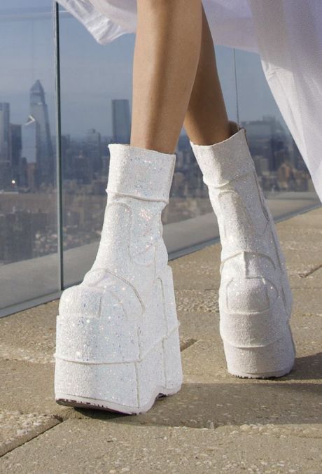 Punk Style Round Toe Mid-Calf  - Street Fashion Designer 评论和价格