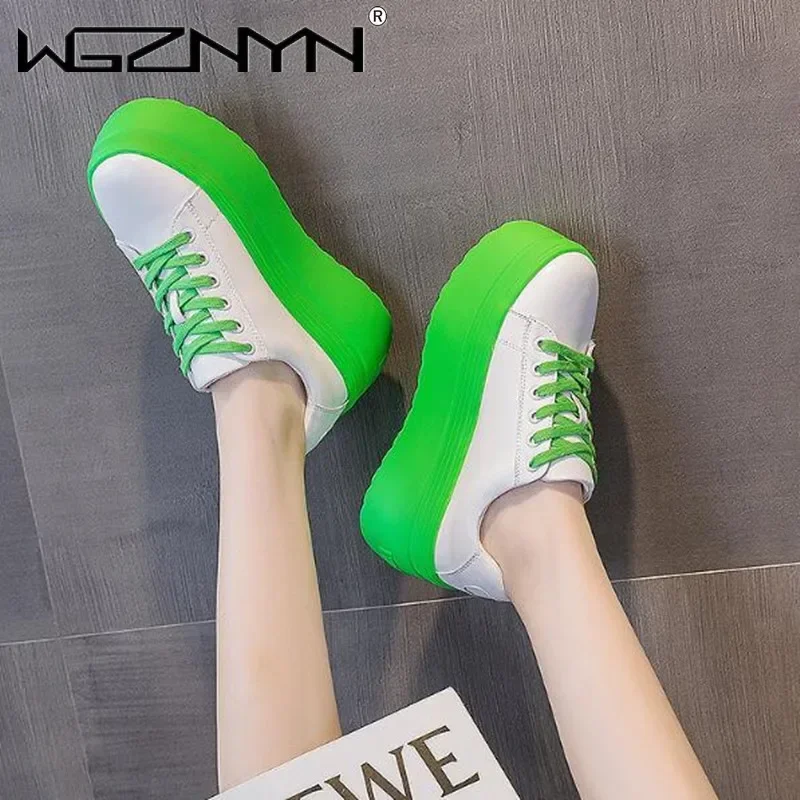 Luxury Autumn Genuine Leather  - Chunky Sneaker Platform 评论和价格