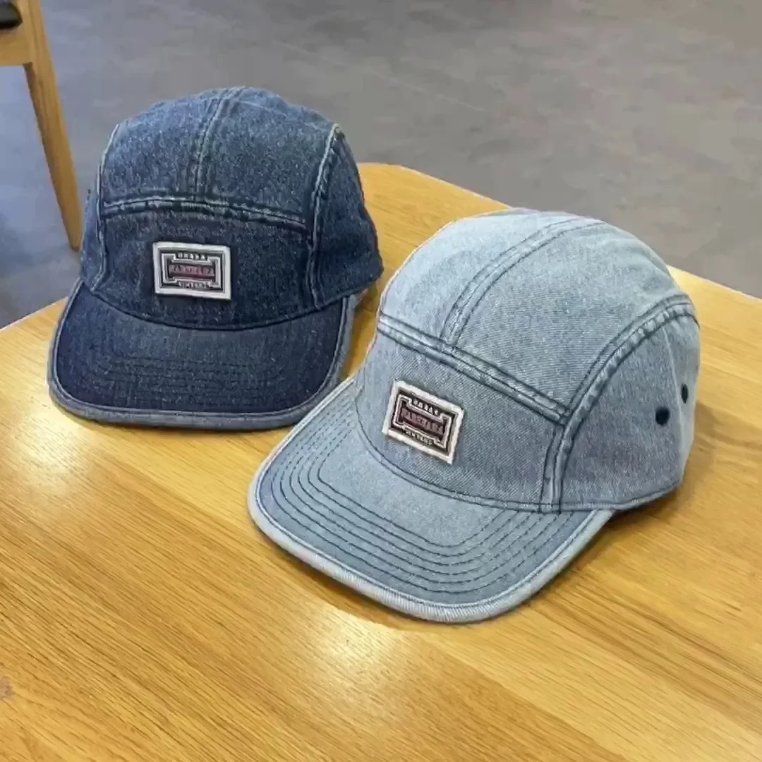 Vintage Flat Brim Denim Baseba - Corduroy Cap 5 Panel 评论和价格