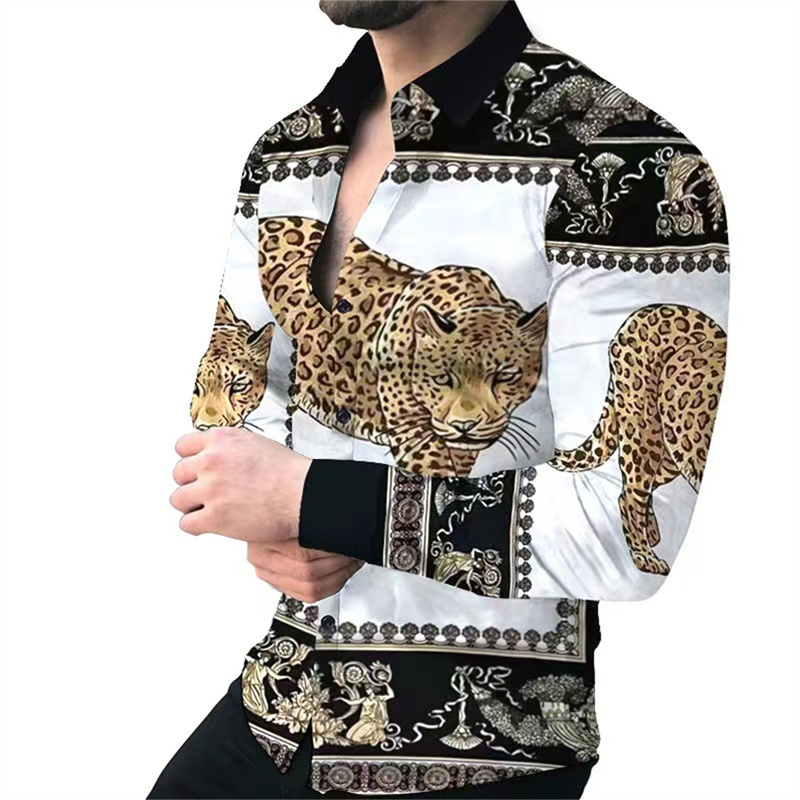 Men's shirt 3D printed shirt o - Street Fashion Shanghai 评论和价格