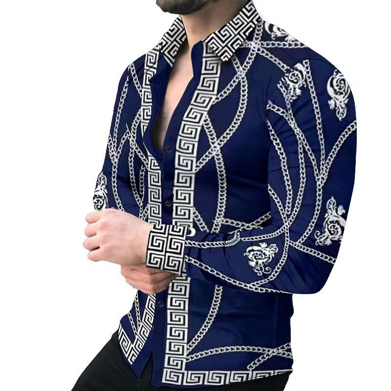 Men's shirt 3D printed shirt o - Street Fashion Shanghai 评论和价格