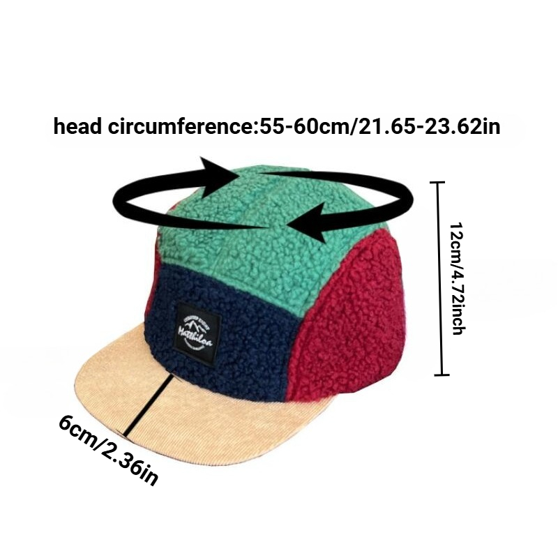 5 Panel Retro Fleece Cap for M - Corduroy Cap 5 Panel 评论和价格