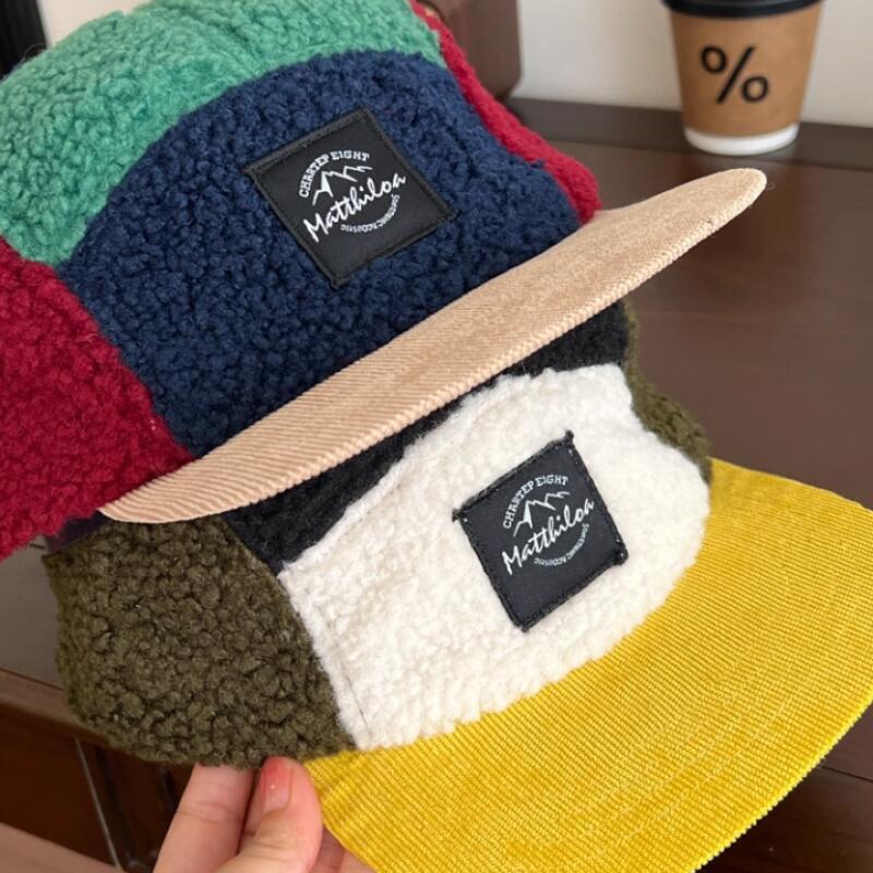 5 Panel Retro Fleece Cap for M - Corduroy Cap 5 Panel 评论和价格