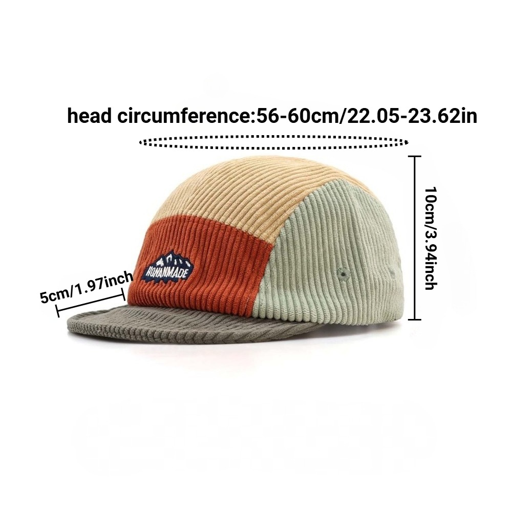 5 Panel Short Brim Cap, Vintag - Corduroy Cap 5 Panel 评论和价格