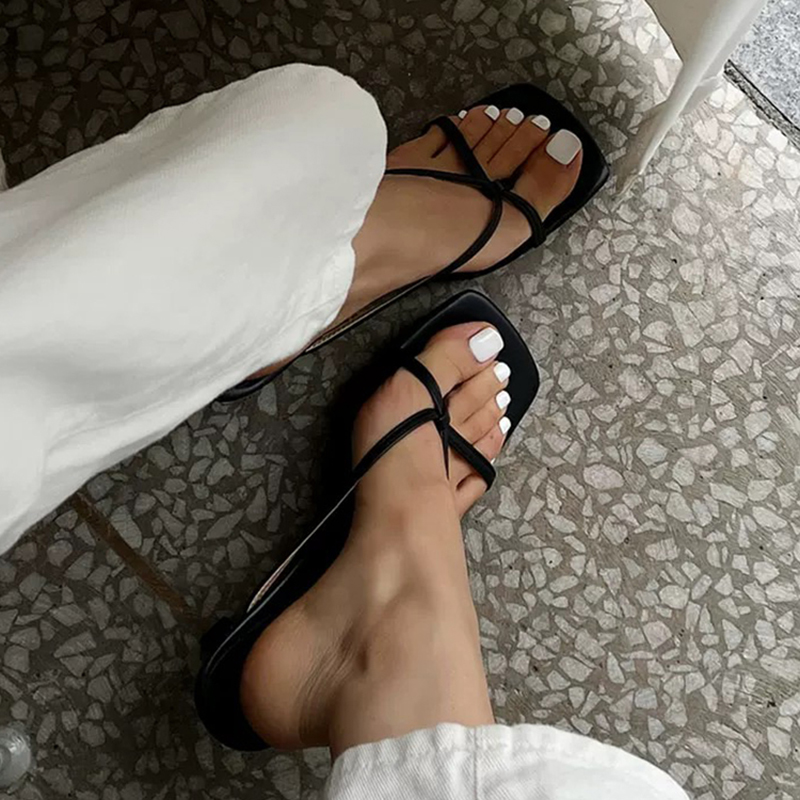 2026 Summer Women Clip Toe Sli - Street Fashion Dress 评论和价格