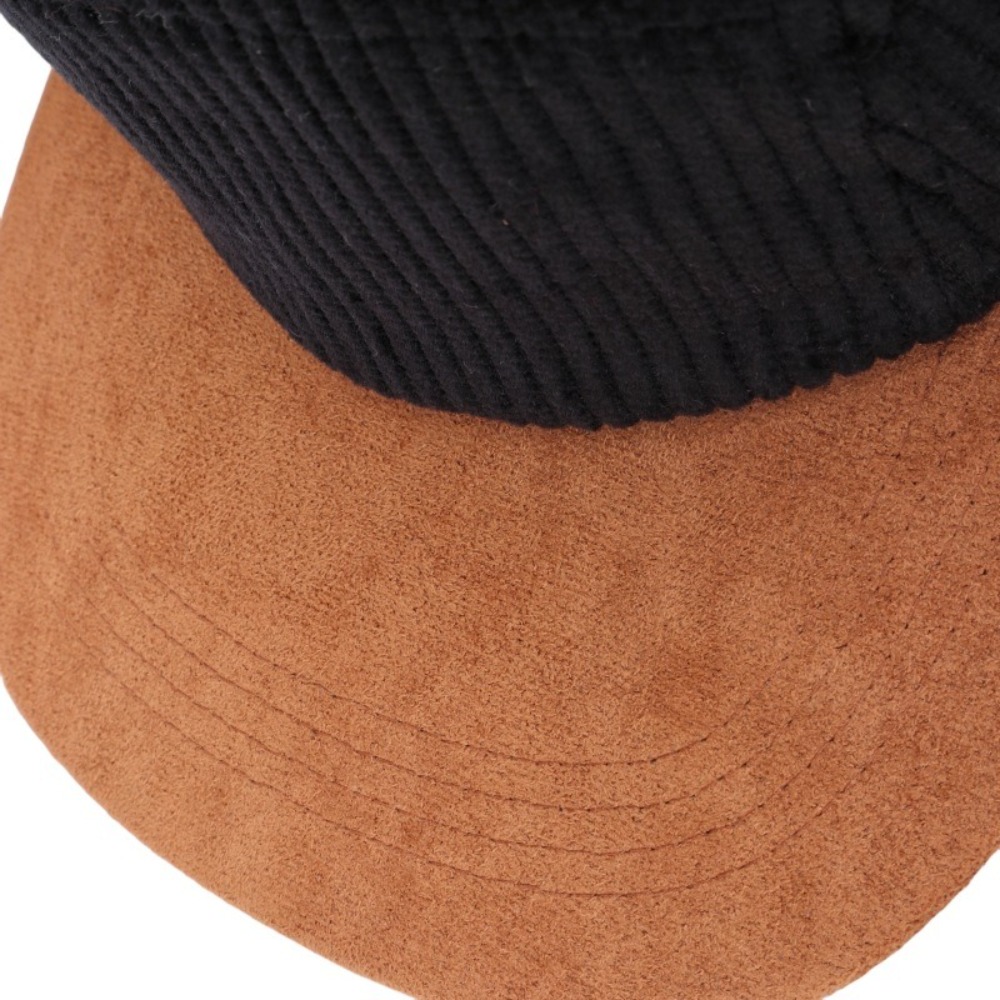 Casual Retro Flat Brim Basebal - Corduroy Cap 5 Panel 评论和价格