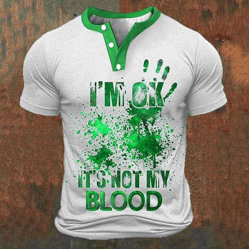 Funny 3D Letter Print Men's He - Street Fashion Clothing 评论和价格