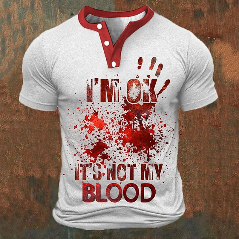 Funny 3D Letter Print Men's He - Street Fashion Clothing 评论和价格