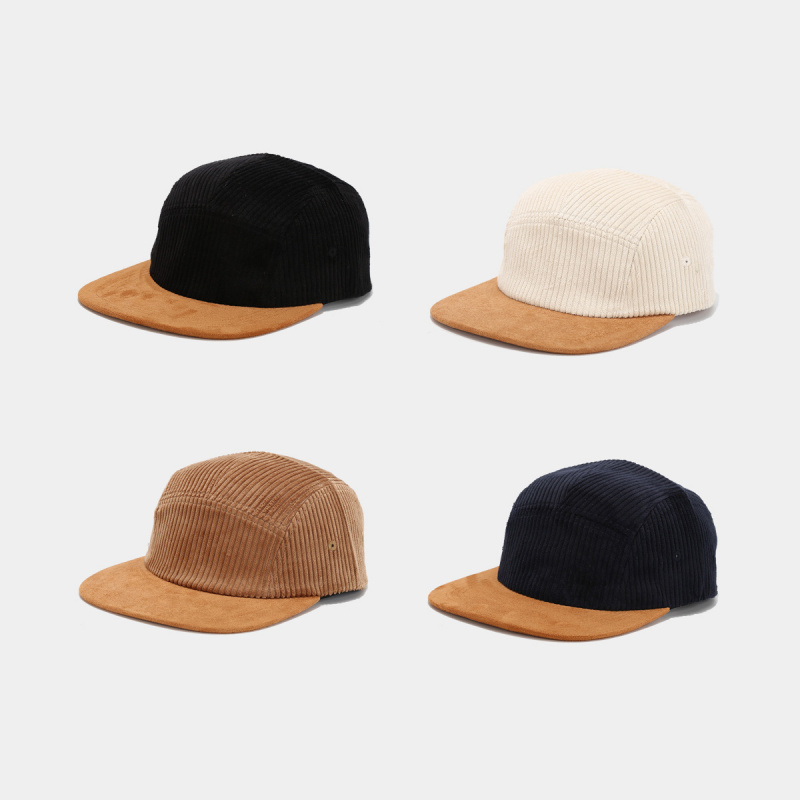 Retro Corduroy 5 Panel Cap wit - Corduroy Cap 5 Panel 评论和价格