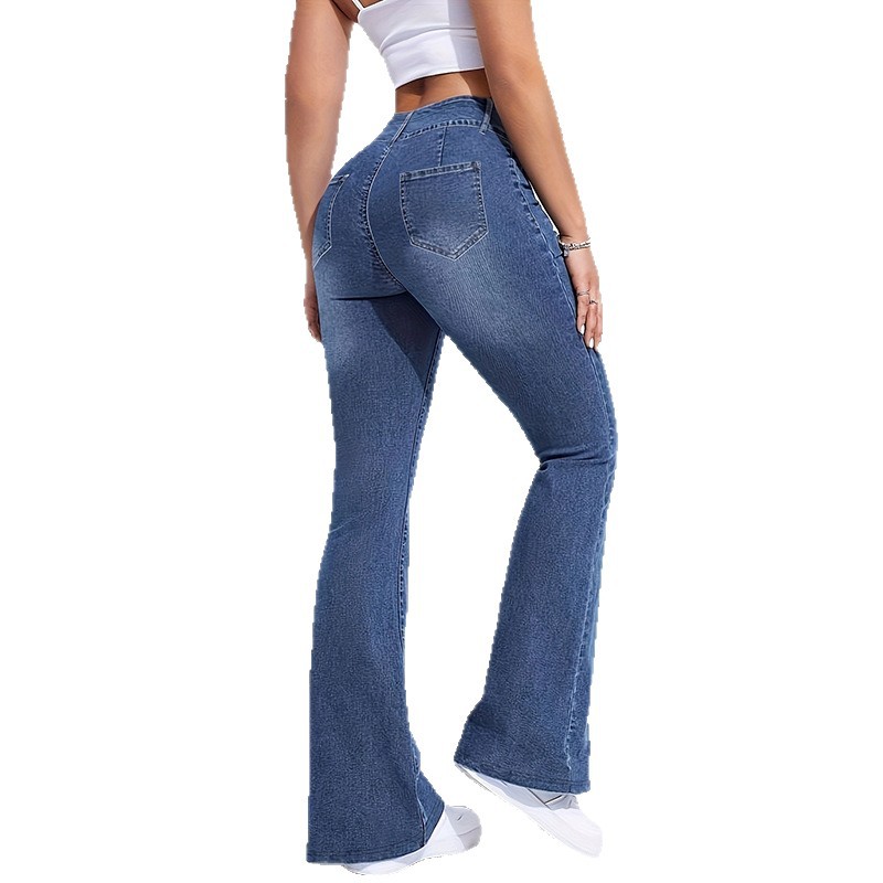 New Women Imitation Denim Flar - Street Fashion Shanghai 评论和价格
