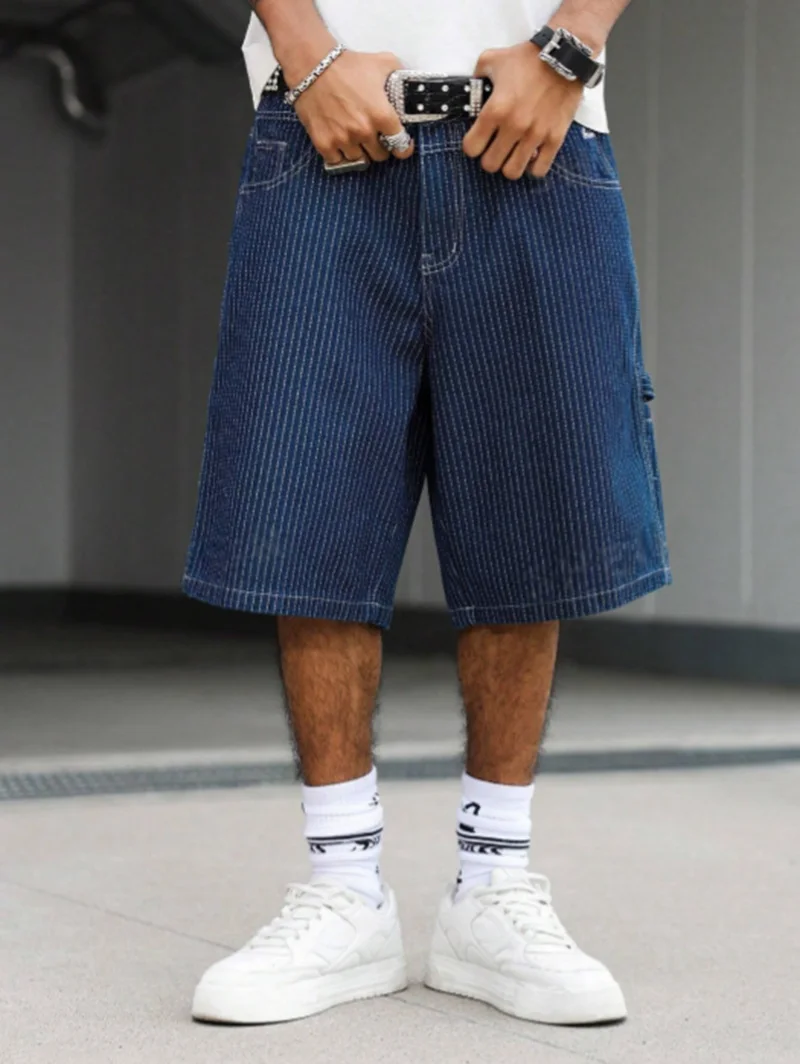 Vintage Hickory Stripe Baggy D - Street Fashion Baggy 评论和价格